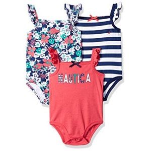NWT Nautica 3 Pack Bodysuits/Onesies